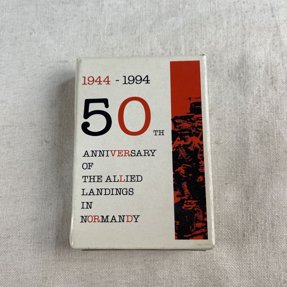 VINTAGE PLAYING CARD SEALED DECK OF 50TH ANNIVERSARY 1944-94 LANDING IN NORMANDY